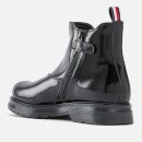 Tommy Hilfiger Girls' Faux Patent Leather-Blend Chelsea Boots - UK 12 Kids