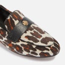 Tory Burch Leopard Print Leather and Velvet Ballet Shoes - UK 3