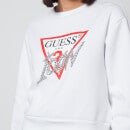 Guess Icon Embellished Cotton-Blend Jersey Sweatshirt - M