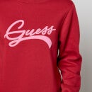 Guess Logo-Appliquéd Fleece-Back Cotton-Blend Jersey Sweatshirt - XS