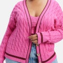 Good American Collegiate Cotton-Blend Knit Cardigan - XXS-XS