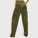 Good American Cargo Pocket Satin Trousers - S