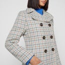 See By Chloé Long Houndstooth Wool-Blend Coat - EU 34/UK 6