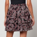 MICHAEL Michael Kors Paisley-Print Georgette Tiered Mini Skirt - XS