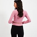 Linny Crop-T-Shirt mit langen Ärmeln Pink für Damen