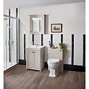 Country Living Wicklow Bathroom Mirror Cabinet - Taupe Grey
