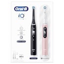 Oral-B iO Series 6 Black - Pink Sand Electric Toothbrushes Duo Pack