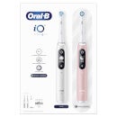 Oral B iO Series 6 White - Pink Electric Toothbrushes Duo Pack