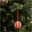 Broste Copenhagen Christmas Sphere Bauble - Extra Large - Orange