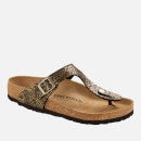 Birkenstock Gizeh Slim Fit Shiny Phython Toe-Post Sandals - UK 3.5