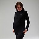 Women's 24/7 Half Zip Maternity Long Sleeve Tech Tee Black