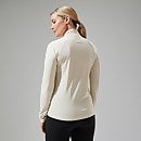 24/7 Long Sleeve Half Zip Tech T-Shirt für Damen - Naturfarben