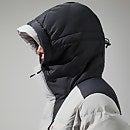 Women's Saffren Hooded Down Insulated Jacket - Grey/Black
