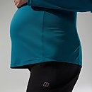 Women's 24/7 Half Zip Maternity Long Sleeve Tech Tee - Turquoise
