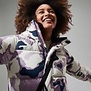 Combust Reflect Lange Jacke für Damen - Naturfarben/Lila