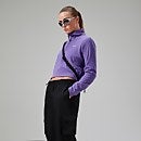 Women's URB Prism Cropped Half Zip Fleece - Purple