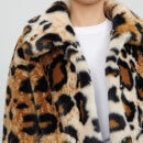Jakke Traci Leopard-Print Faux Fur Coat
