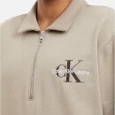 Calvin Klein Jeans Quarter Zip Organic Cotton-Blend Sweatshirt - S