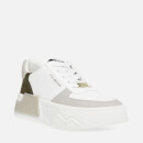 Steve Madden Park Faux Leather and Suede Flatform Trainers - UK 3