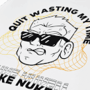 Duke Nukem Quit Wasting My Time Embroidered Sweatshirt - White