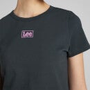 Lee Logo-Print Cotton-Jersey Cropped T-Shirt - XS
