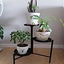 3 Tier Black Metal Plant Stand