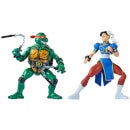 Playmates Teenage Mutant Ninja Turtles x Street Fighter Michaelangelo vs Chun Li Action Figure 2 Pack