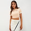 Women's Chee Cropped T-Shirt Light Orange