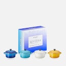 Le Creuset Riviera Collection Mini Cocottes - Set of 4 - Azure Blue, Teal, Meringue, Nectar