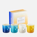 Le Creuset Riviera Collection Mugs - 350ml - Set of 4 - Azure Blue, Teal, Meringue, Nectar