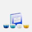 Le Creuset Riviera Collection Mini Ramekins - Set of 4 - Azure Blue, Teal, Meringue, Nectar
