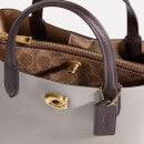 Coach Willow 24 Leather and Canvas-Blend Tote Bag