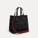 Coach Field Tote 22 Leather and Jacquard-Blend Bag