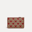Coach Small Leather-Trimmed Coated-Canvas Clutch Bag