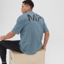 MP muška Grit Graphics majica širokog kroja - šljunčano plava - XXS