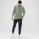 Pánske oversize tričko MP Grit s potlačou – zelené so spraným efektom