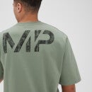 MP Men's Grit Graphic Oversized T-shirt - muška majica - sivozelena - XXS