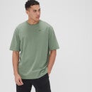 Pánske oversize tričko MP Grit s potlačou – zelené so spraným efektom