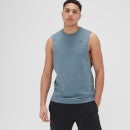 MP vyriški berankoviai marškinėliai su smėliuota grafika – Akmens mėlyna - XS