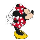 Disney Mickey Mouse Minnie Split Kiss Hoodie - White