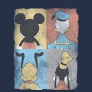 Disney Donald Duck Mickey Mouse Pluto Goofy Tiles Hoodie - Navy