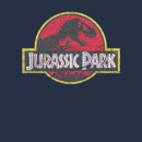 Jurassic Park Logo Vintage Hoodie - Navy