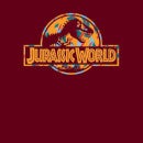 Jurassic Park Logo Tropical Hoodie - Burgundy