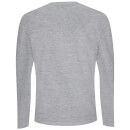 Official Superman Crackle Logo Men's Long Sleeve T-Shirt - Grey
