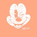 Mickey Mouse Worn Face Men's T-Shirt - Coral