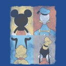 Donald Duck Mickey Mouse Pluto Goofy Tiles Men's T-Shirt - Blue