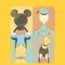 Donald Duck Mickey Mouse Pluto Goofy Tiles Men's T-Shirt - Yellow