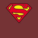 Official Superman Shield Men's T-Shirt - Burgundy Acid Wash