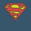 Official Superman Crackle Logo Men's T-Shirt - Navy Acid Wash