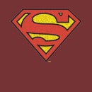Official Superman Crackle Logo Men's T-Shirt - Burgundy Acid Wash